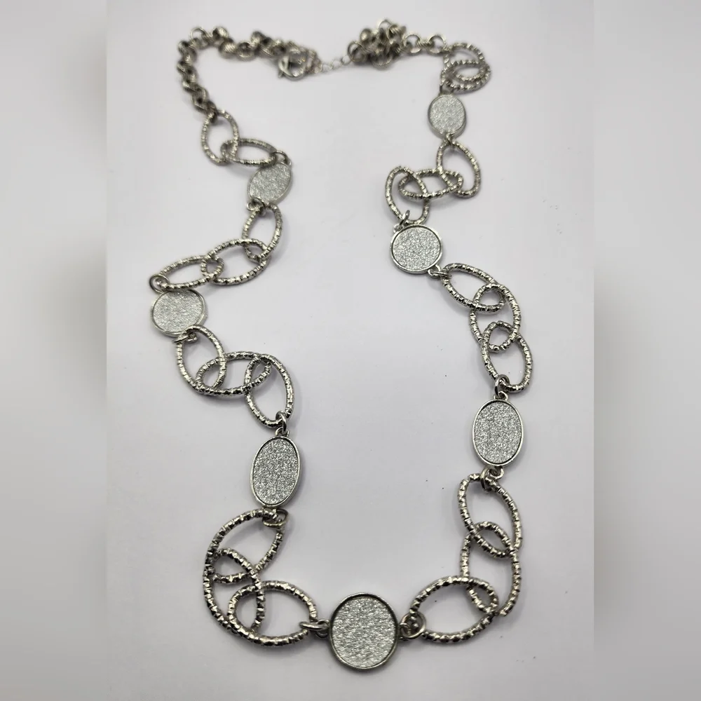 Charming Charlie's Silver Glitter Necklace
